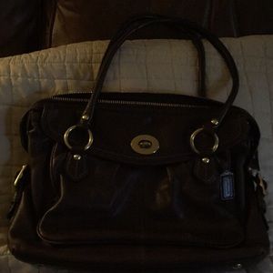 Brown Leather Coach Bag euc